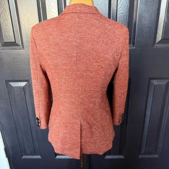 Cartonnier Anthropologie Rust Wool Blend Blazer Jacket Size M - Picture 7 of 9